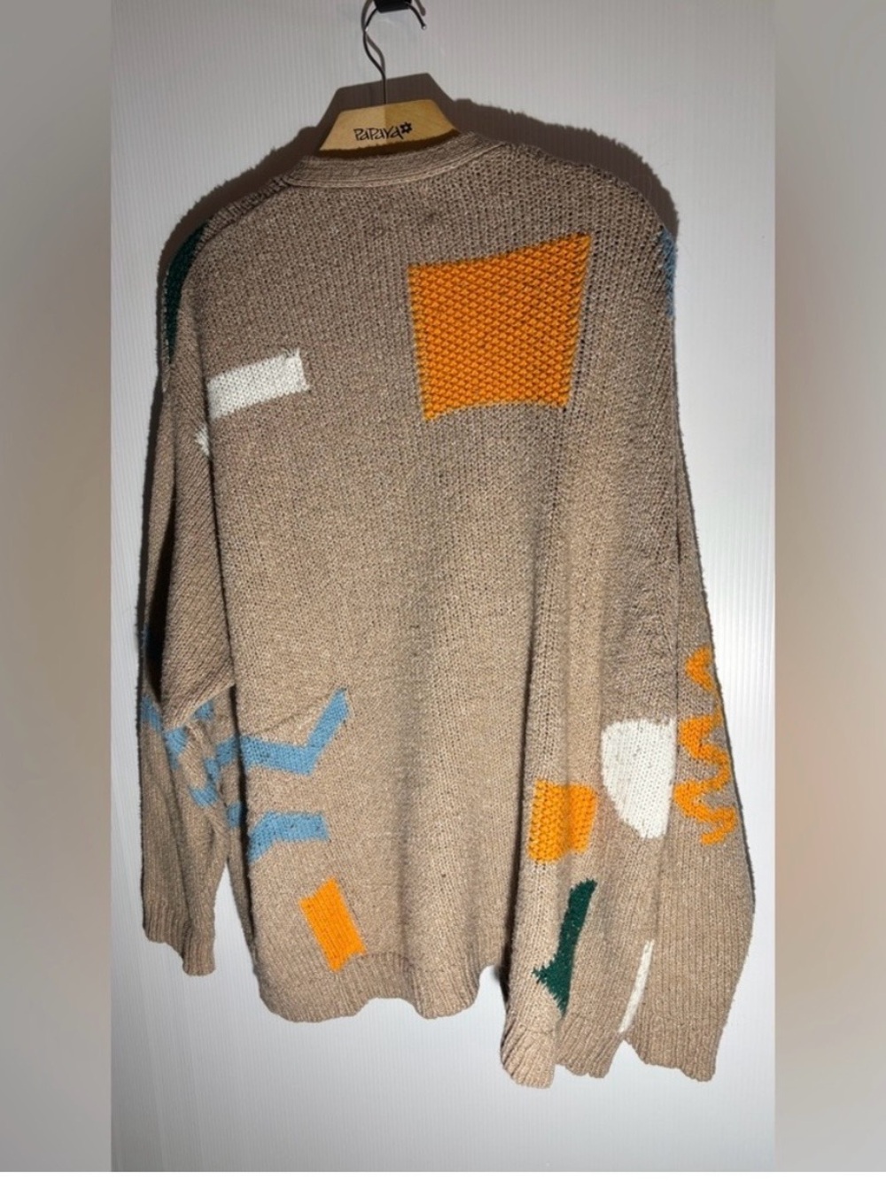 Colorful Geometric Patterned Cardigan